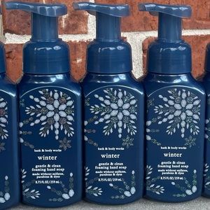 LAST 3 NEW BATH & BODY WORKS FOAMING SOAP WINTER 8.75 fl oz PER BOTTLE